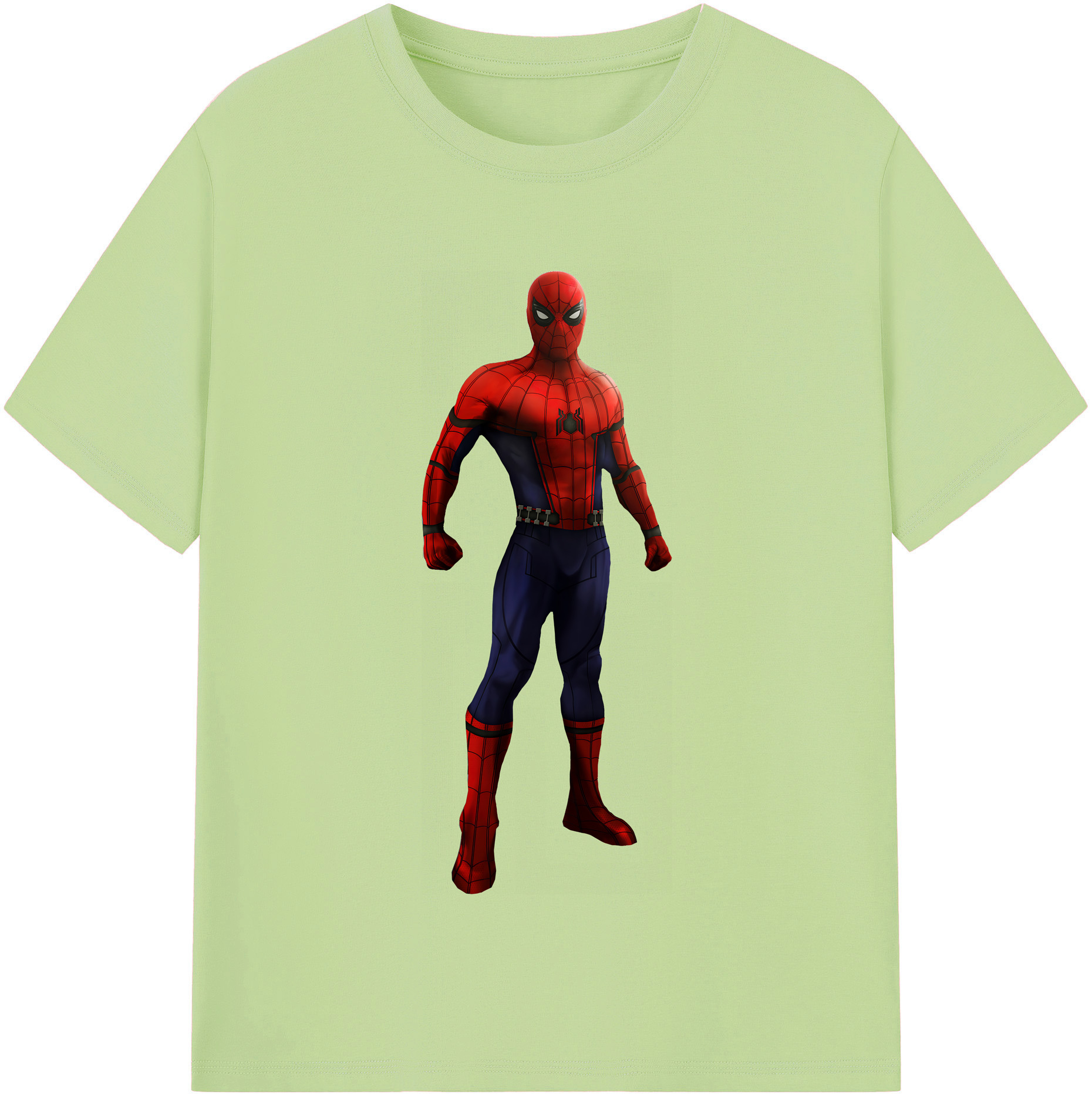 （画像用） Spider Man スパイダーマン 綿100％半袖Tシャツ（フロントプリント）